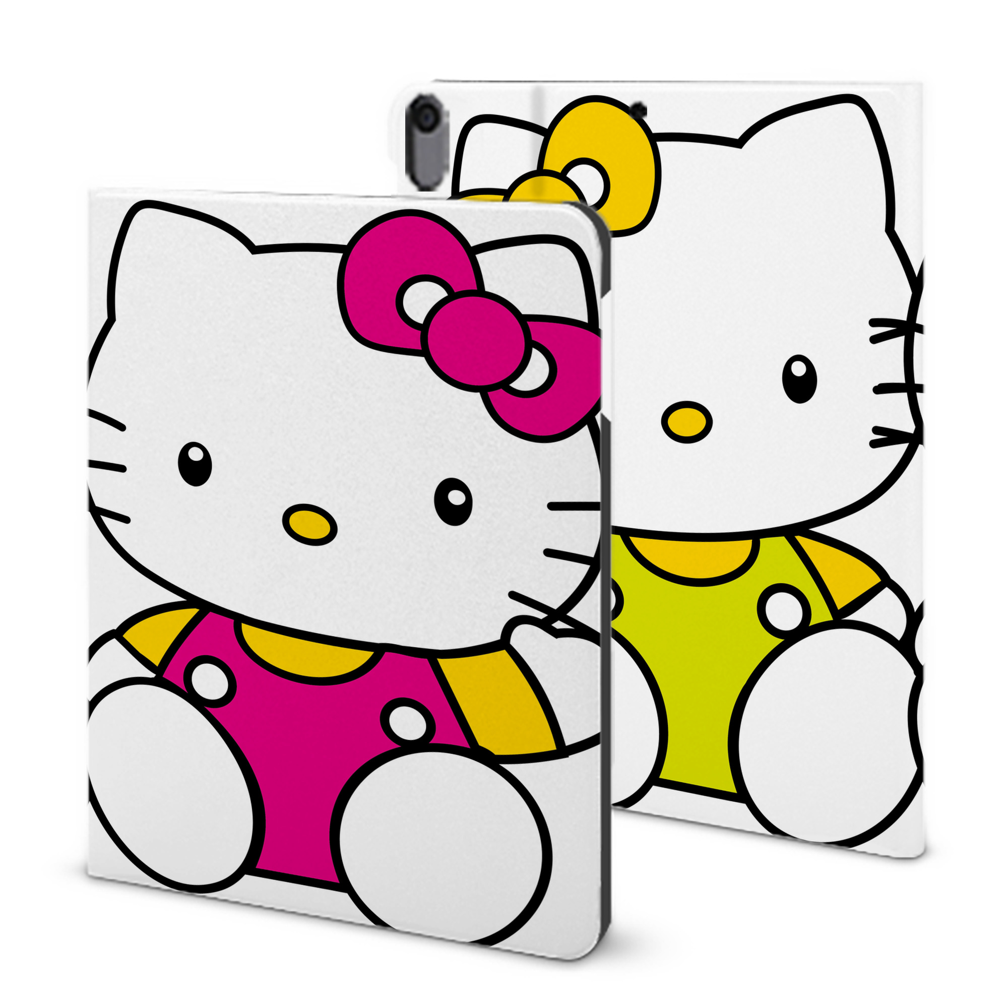 （画像用） Hello Kitty ハローキティ IPad ケース ブック型 PUレザー TPU 耐衝撃 軽量 薄型 ペン収納なし 全面保護 IPad 各モデル対応